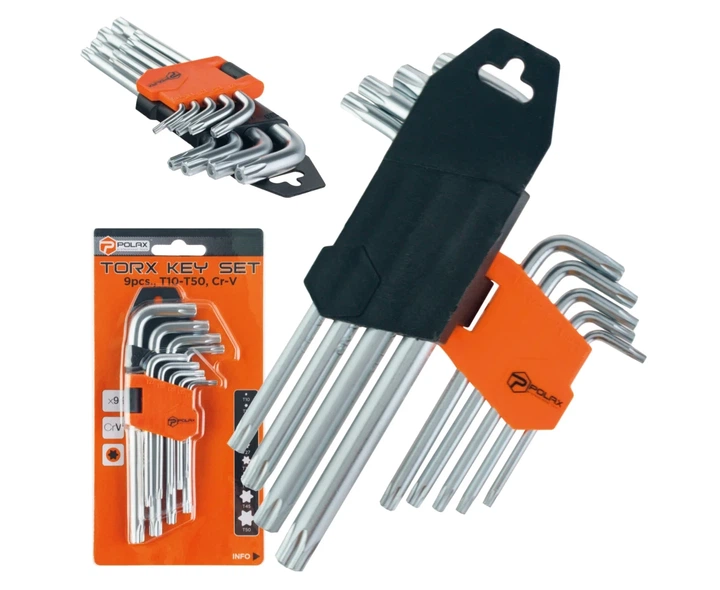 Набор Г-образных ключей TORX 9 шт. Т10-Т50, Cr-V - изображение 6