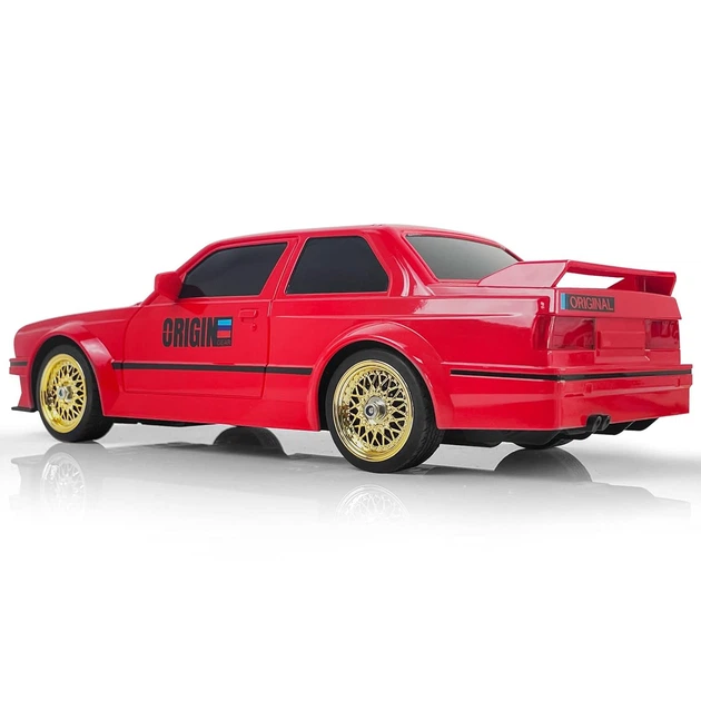Радиоуправляемая Дрифт-машина BMW E30 RC Дрифт-кар 1:16 30 км/ч 4WD, 2 режима скорости, резиновые шины, 4 дорожных конуса с полным приводом + сменные шины - изображение 5
