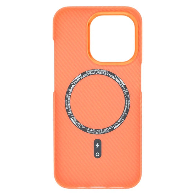Чехол (накладка) Apple iPhone 15, Pitaka Ultra Slim, MagSafe, Twill Orange, Рисунок - 749557 - изображение 2