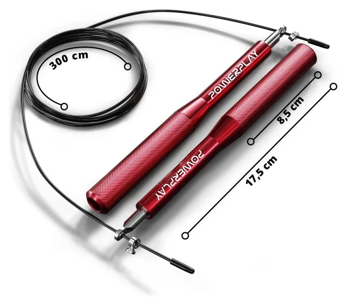 Скакалка швидкісна на підшипниках алюмінієва PowerPlay 4207 Elite Jump Rope Червона (3m.) (PP_PP_4207_Red) - Фото 4 Скакалка швидкісна на підшипниках алюмінієва PowerPlay 4207 Elite Jump Rope Червона (3m.) (PP_PP_4207_Red) - изображение 4