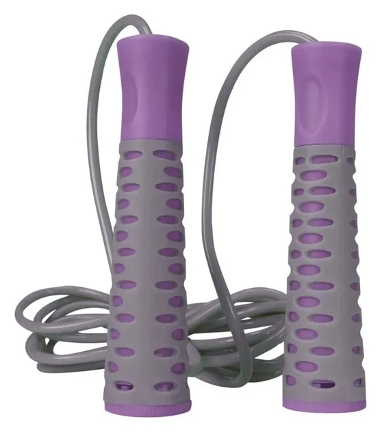 Скакалка PowerPlay 4206 Jump Rope PRO+ Сіро-фіолетова (2,75m.) (PP_PP_4206_Grey/Violet) - изображение 2