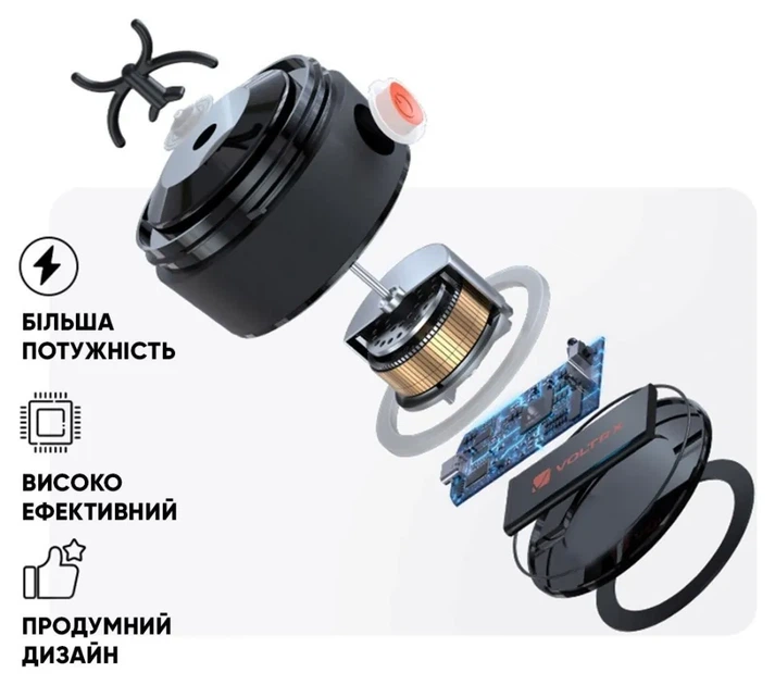 Шейкер спортивний електричний VOLTRX Gallium 700 мл. Tritan Yellow (PP_Gallium_Yellow) - изображение 8