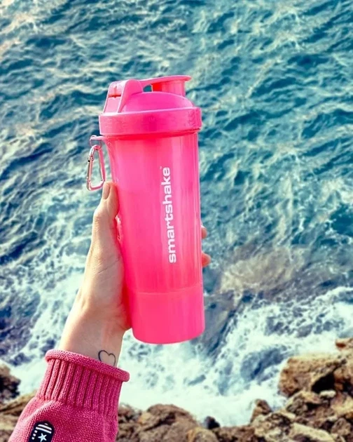 Шейкер спортивний SmartShake Slim 500ml Neon Pink (PP_10253201) - изображение 2