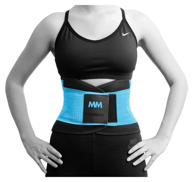 Пояс компрессійний MadMax MFA-277 Slimming belt Black/turquoise M (Black/turquoise M) - изображение 2