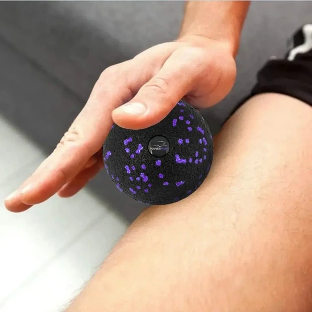 Массажний м'яч PowerPlay PP-4350 Epp Massage Ball (d8) Чорно/Фіолетовий (PP_PP-4350_Purple_d8) - изображение 4