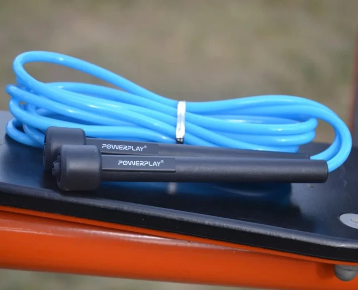 Скакалка PowerPlay 4201 Basic Jump Rope Синя (2,8m.) (PP_PP_4201_Blue) - изображение 7