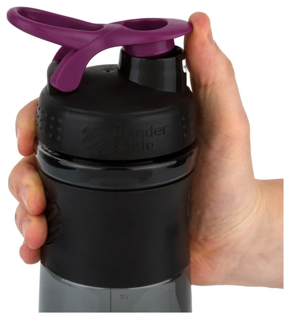 Шейкер спортивний (пляшка) BlenderBottle SportMixer Flip 28oz/820ml Black/Plum (PP_SM 28oz Black/Plum) - изображение 4
