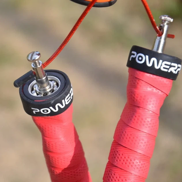 Скакалка швидкісна на підшипниках PowerPlay 4208 Fitness Jump Rope Червона (3m.) (PP_PP_4208_Red) - изображение 6