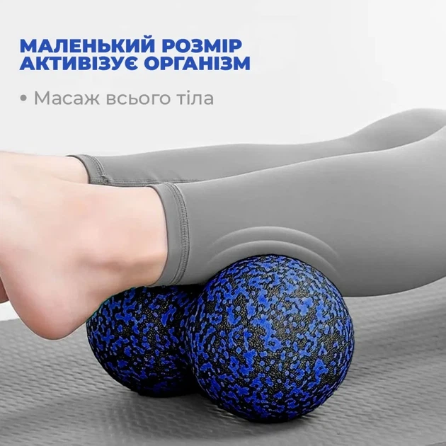 Массажний м'яч подвійний PowerPlay PP-4352 Epp foam peanut ball (d8*16cm.) Чорно/Синій (PP_PP_4352_Blue_8*16) - Фото 8 Массажний м'яч подвійний PowerPlay PP-4352 Epp foam peanut ball (d8*16cm.) Чорно/Синій (PP_PP_4352_Blue_8*16) - изображение 8