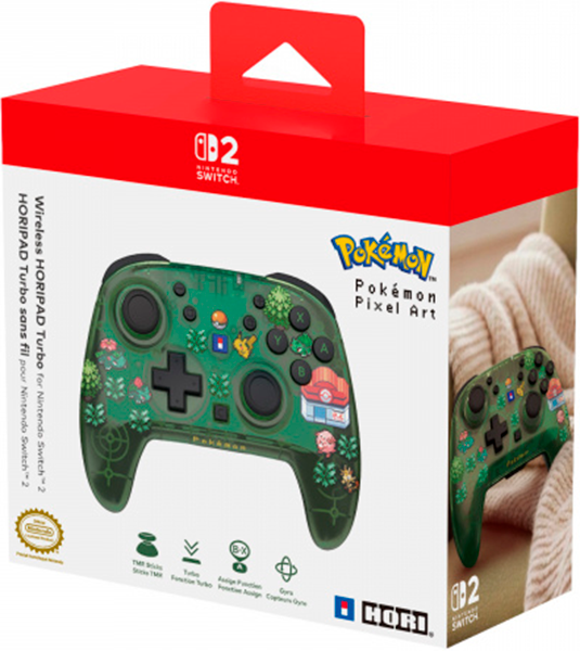 Контролер Hori Wireless HORIPAD Turbo Pokemon для Nintendo Switch 2 Pixel Green (4961818044784) - Фото 3 Контролер Hori Wireless HORIPAD Turbo Pokemon для Nintendo Switch 2 Pixel Green (4961818044784) - зображення 3