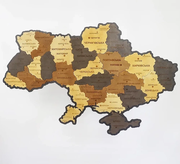 Мапа України настінна велика 3D об'ємна в коробці ручна робота 143*100 см Гранд Презент 17 - изображение 6