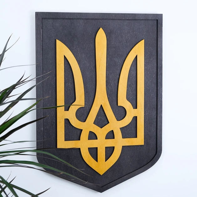 Герб України (Тризуб) настінний великий 50*36 см Гранд Презент 25 - Фото 2 Герб України (Тризуб) настінний великий 50*36 см Гранд Презент 25 - зображення 2