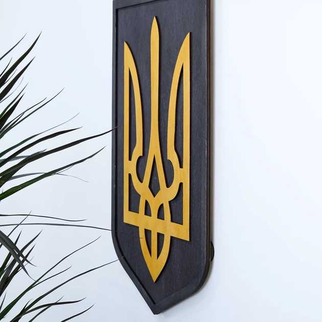 Герб України (Тризуб) настінний великий 50*36 см Гранд Презент 25 - Фото 3 Герб України (Тризуб) настінний великий 50*36 см Гранд Презент 25 - зображення 3