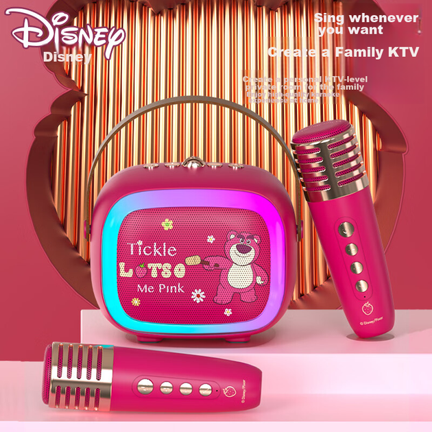 Портативна колонка Disney MK18 з мікрофоном 8W Pink - зображення 5