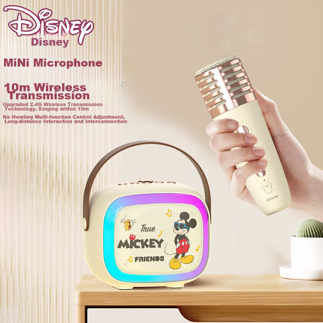Портативная колонка Disney MK18 с караоке 8W RGB - изображение 5