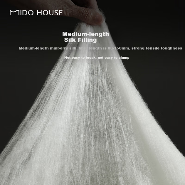 Ковдра MIDO HOUSE Mingdu з чистого шовку 60 каунтів, 100% шовк, весняно-осіння, всесезонна, 150*200 см - зображення 4