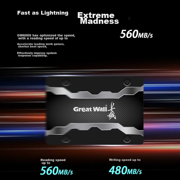 SSD диск Great Wall GW600S 512GB SATAIII - Фото 7 SSD диск Great Wall GW600S 512GB SATAIII - изображение 7