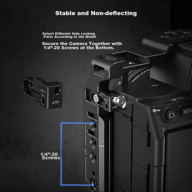 SmallRig 3639, подходит для клетки-органайзера для камер Sony A7m5, комплекта расширительной рамки для беззеркальных камер A7m4/A74/A7S3/A7R5/A1, аксессуары для фотосъемки. - изображение 7