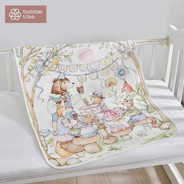 Пеленальный коврик BUBBLE TREE для новорожденных, водонепроницаемый, дышащий, моющийся, 50*70 см. - изображение 4