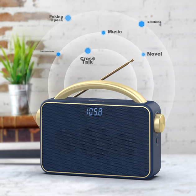 Магнитола PHILIPS TAR2768 портативная аккумуляторная с радио и Bluetooth, черная - изображение 7