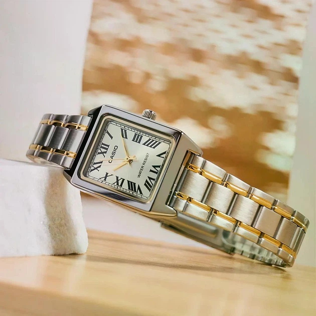 Женские часы Casio LTP-V007SG-9B золотистые 30 м - изображение 4