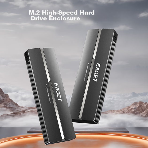 Корпус для SSD-накопителя EAGET M.2 NVMe, Type-C 3.2, портативный, совместимый с ноутбуками и устройствами Apple, внешний корпус для SSD, охлаждение из алюминиевого сплава, SE310NA - изображение 8