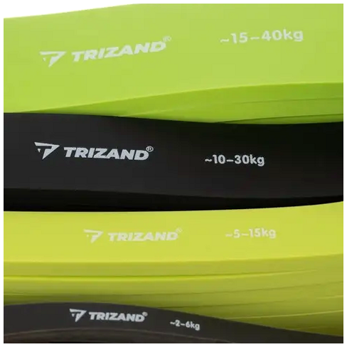 Набор резинок для тренировок 4 шт. разные уровни нагрузки латекс Trizand HE0254 - изображение 4