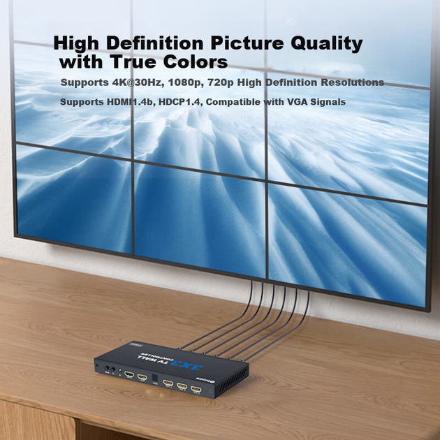 Процессор видеостены Biaze KVM45 3x3 на 9 экранов - изображение 3