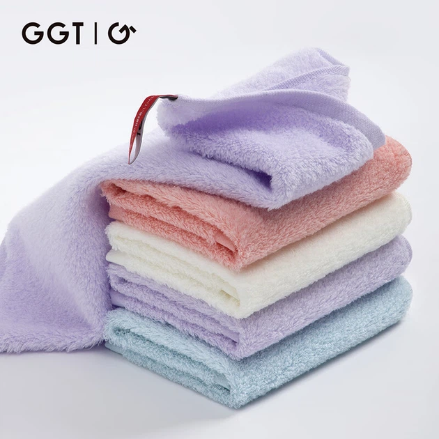 Квадратні рушники GGT Cotton Candy для обличчя та рук, для інтимної гігієни, дитячі, набір 3 шт, рожевий, фіолетовий, синій - зображення 6