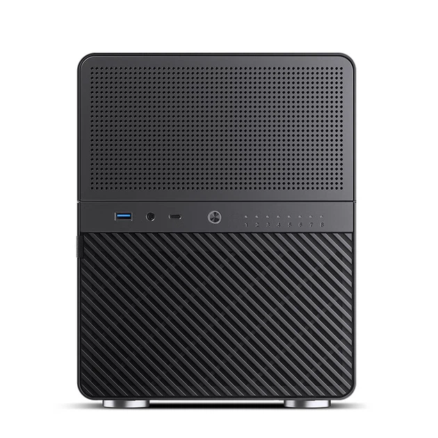 Корпус JONSBO N3 Black для NAS, алюминиевый, для плат ITX, блок питания SFX, 8+1 отсеков для дисков, два вентилятора 100 мм - изображение 12
