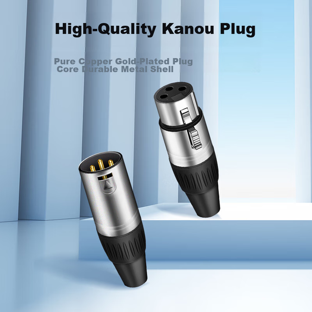 Мікрофонний кабель Beishanque SQ-Y02 XLR штекер - XLR гніздо 1 м - зображення 6