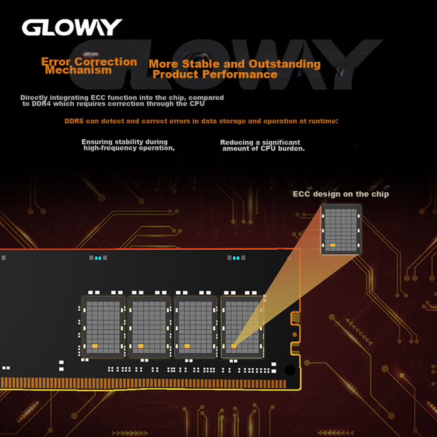 Модуль оперативной памяти Gloway 16 ГБ DDR5 4800 для настольных компьютеров, Tianche V-Bank, чипы премиум-класса, CL40, цвет Moonlight White, аксессуар для компьютера AI. - зображення 8