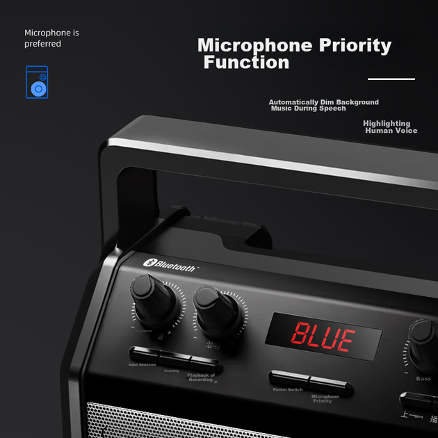 Портативная колонка PHILIPS SD50X с беспроводным микрофоном 9W Blue - изображение 9