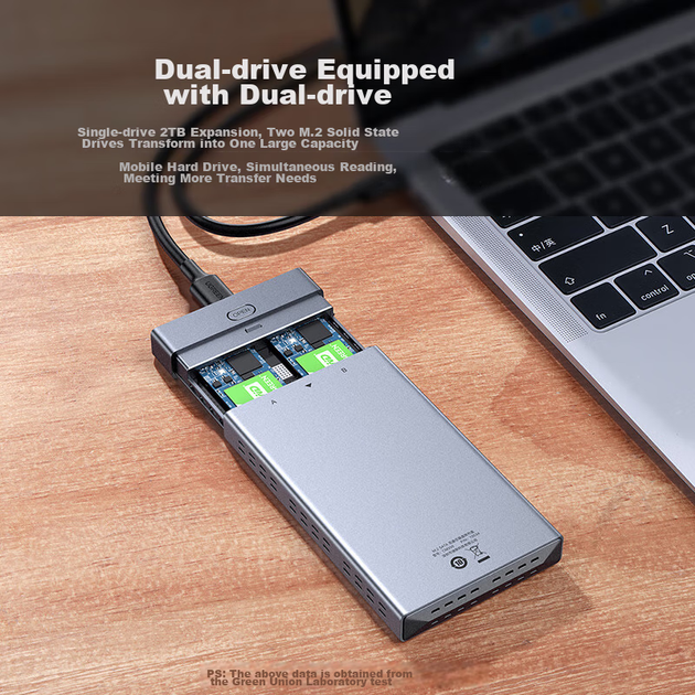 Корпус UGREEN для двух дисков M.2 и SATA с поддержкой RAID - изображение 4