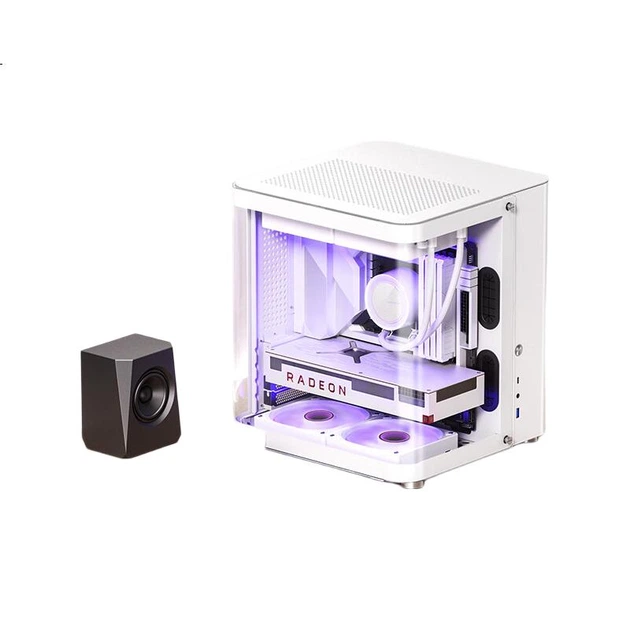 Корпус JONSBO TK-1 mATX из алюминиевого сплава с поддержкой СЖО 240 мм и Type-C Gen2, белый - Фото 3 Корпус JONSBO TK-1 mATX из алюминиевого сплава с поддержкой СЖО 240 мм и Type-C Gen2, белый - изображение 3