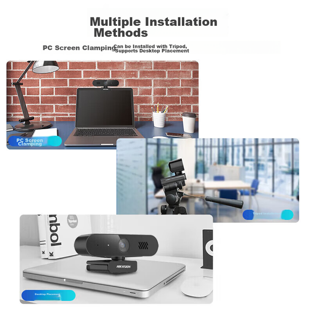 Веб-камера HIKVISION для компьютера, разрешение 2K Ultra HD, автофокус через USB, встроенный микрофон и динамик, подходит для онлайн-занятий, домашнего использования, прямых трансляций, видеоконференций, чата на ноутбуке, E14Sa - изображение 9