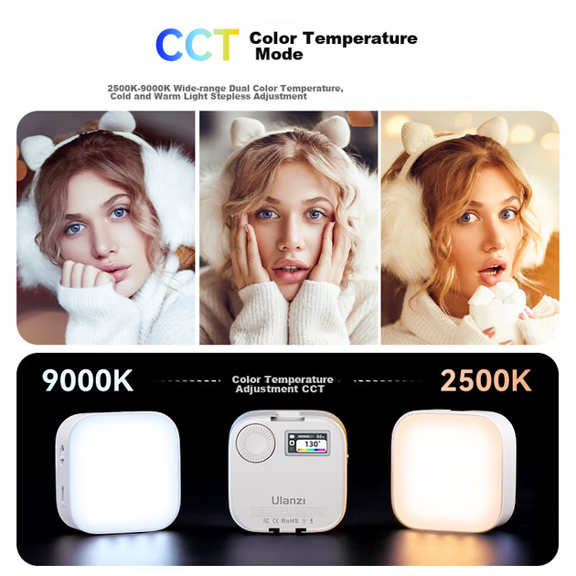 Ulanzi U60 RGB Cube Light (белый), магнитный полноцветный заполняющий свет, портативный светодиодный карманный ручной светильник с двойной температурой подсветки для фотосъемки, использования с камерой, телефоном, для прямых трансляций и конференций. - Фото 8 Ulanzi U60 RGB Cube Light (белый), магнитный полноцветный заполняющий свет, портативный светодиодный карманный ручной светильник с двойной температурой подсветки для фотосъемки, использования с камерой, телефоном, для прямых трансляций и конференций. - изображение 8