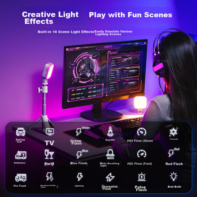 Ulanzi U60 RGB Cube Light (белый), магнитный полноцветный заполняющий свет, портативный светодиодный карманный ручной светильник с двойной температурой подсветки для фотосъемки, использования с камерой, телефоном, для прямых трансляций и конференций. - Фото 10 Ulanzi U60 RGB Cube Light (белый), магнитный полноцветный заполняющий свет, портативный светодиодный карманный ручной светильник с двойной температурой подсветки для фотосъемки, использования с камерой, телефоном, для прямых трансляций и конференций. - изображение 10