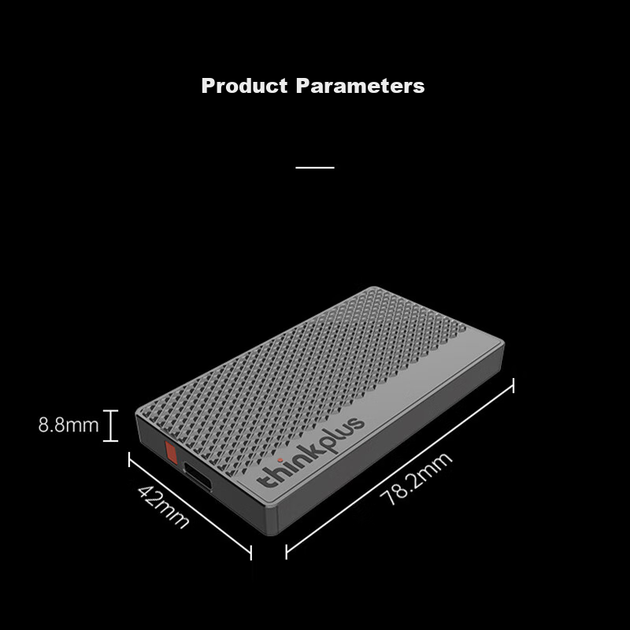 SSD диск Lenovo ThinkPlus Lightning Shark 512GB Type-C External Grey - Фото 8 SSD диск Lenovo ThinkPlus Lightning Shark 512GB Type-C External Grey - изображение 8