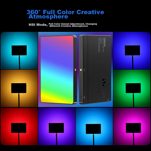 Полноцветная RGB-панельная подсветка Ulanzi LT003 для прямых трансляций, фотосъемки, настольного освещения с двойной цветовой температурой, аксессуар для горячего башмака зеркальной фотокамеры, освещение для студийной съемки (селфи и другие). - Фото 7 Полноцветная RGB-панельная подсветка Ulanzi LT003 для прямых трансляций, фотосъемки, настольного освещения с двойной цветовой температурой, аксессуар для горячего башмака зеркальной фотокамеры, освещение для студийной съемки (селфи и другие). - изображение 7