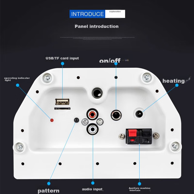 SAST 90W Уличная водонепроницаемая акустическая система с Bluetooth, настенный усилитель, подвесная акустическая система, система оповещения для школ, детских площадок, парков, конференций, магазинов и других мероприятий. - изображение 10