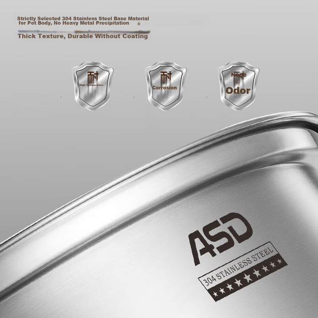 Пароварка ASD G3 тришарова з нержавіючої сталі 304, діаметр 30 см - зображення 7