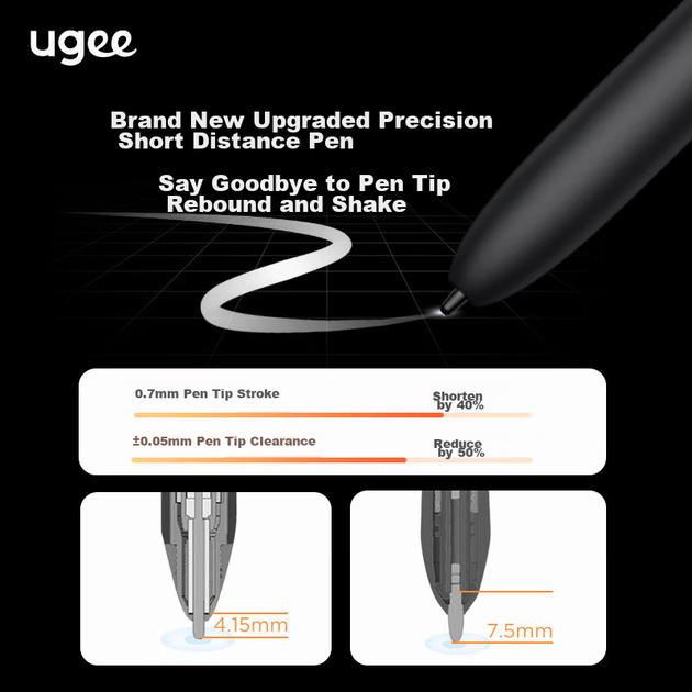 Графический планшет UGEE 16K с чувствительностью к давлению, ЖК-экран для письма, стандартная конфигурация UE12. - изображение 5