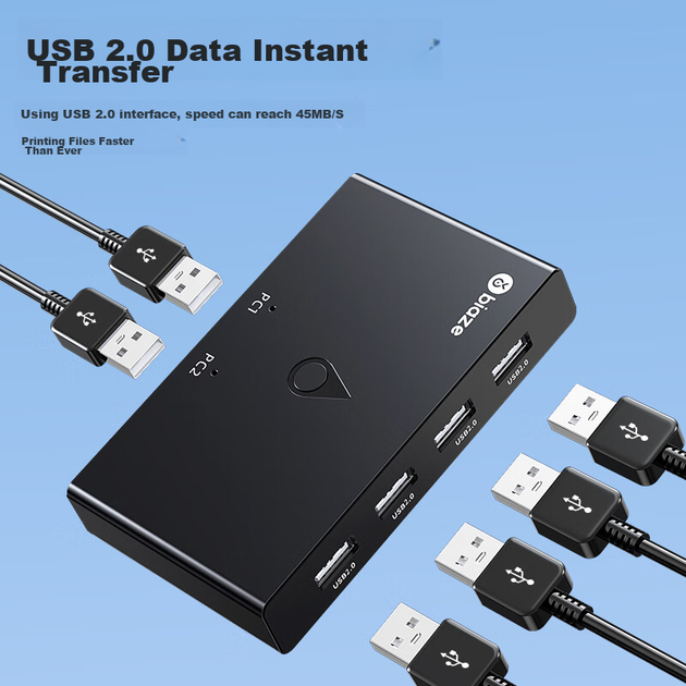 KVM-перемикач Biaze KVM30 4-портовий USB 2.0 - Фото 6 KVM-перемикач Biaze KVM30 4-портовий USB 2.0 - зображення 6