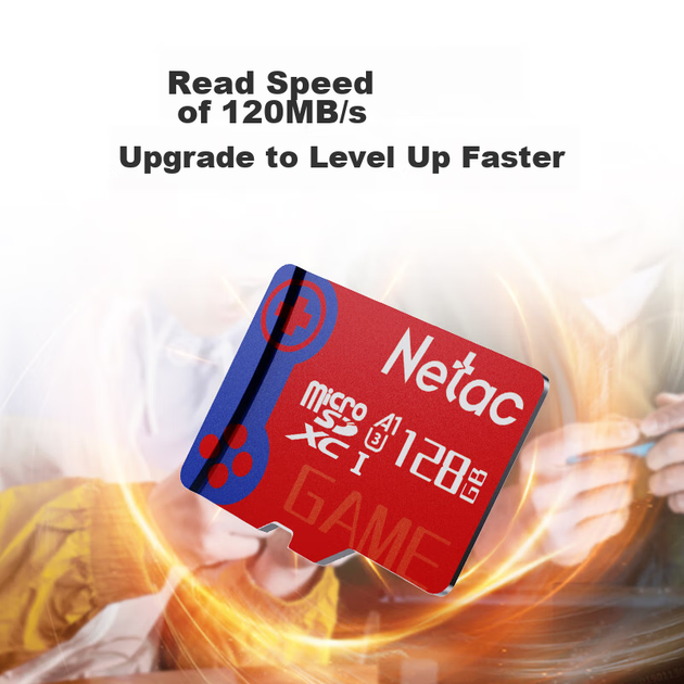 Высокоскоростная карта памяти Netac TF (MicroSD) 128 ГБ для консоли Nintendo Switch NS, процессора A1 U3 V30, разрешение 4K HD, совместима с видеорегистраторами и системами видеонаблюдения. - изображение 6