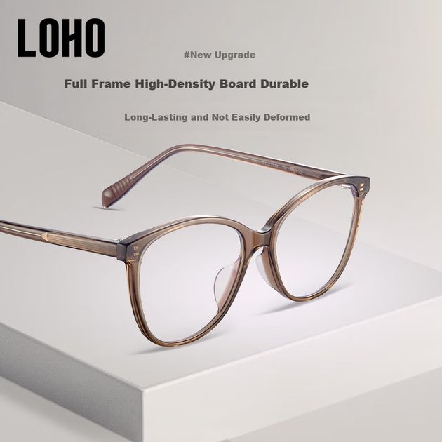 Оправа LOHO YX8063 «кошачий глаз» женская с защитой от синего света, оранжевая - изображение 4