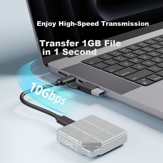 Корпус для жесткого диска MAIWO K1723P2 2230/42, портативный корпус для SSD-накопителей M.2 NVMe/SATA с двумя протоколами, совместимый с телефонами и ноутбуками для расширения функциональности SSD. - изображение 6