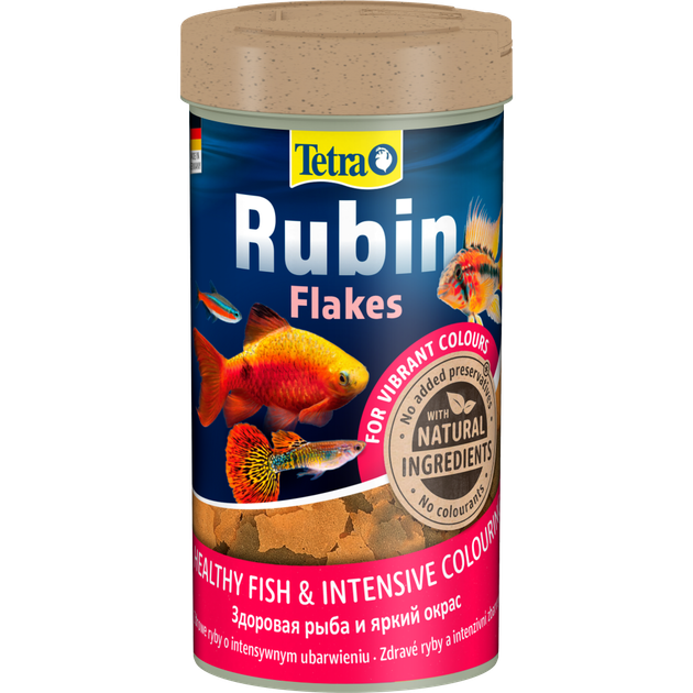 Корм Tetra Rubin Flakes для аквариумных рыбок для окраски хлопья 52 г/ 250 мл - Фото 1 Корм Tetra Rubin Flakes для аквариумных рыбок для окраски хлопья 52 г/ 250 мл - изображение 1