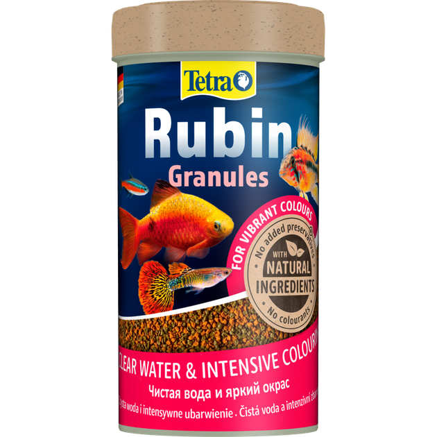 Корм Tetra Rubin Granules для аквариумных рыбок для яркости окраса гранулы 100 г/ 250 мл - Фото 4 Корм Tetra Rubin Granules для аквариумных рыбок для яркости окраса гранулы 100 г/ 250 мл - изображение 4