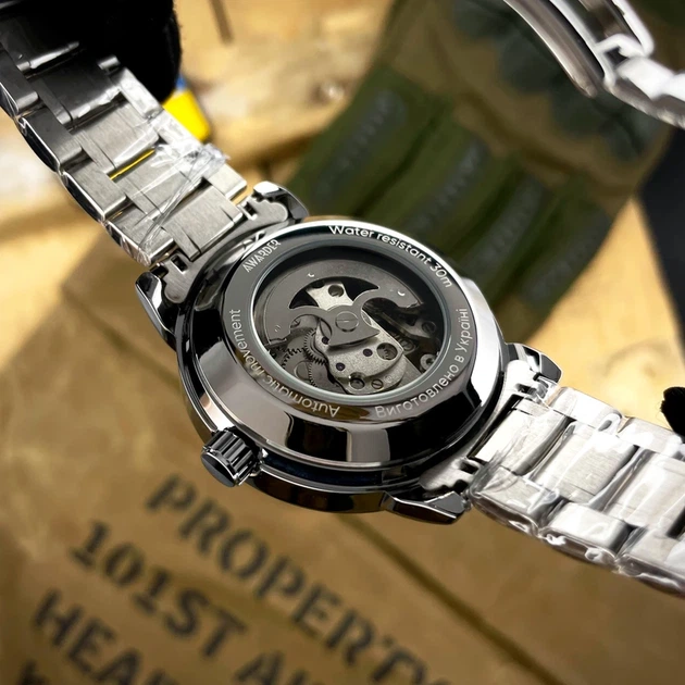 Наручний годинник Awarder 022-3D Де би не був Silver-Black Steel - изображение 4